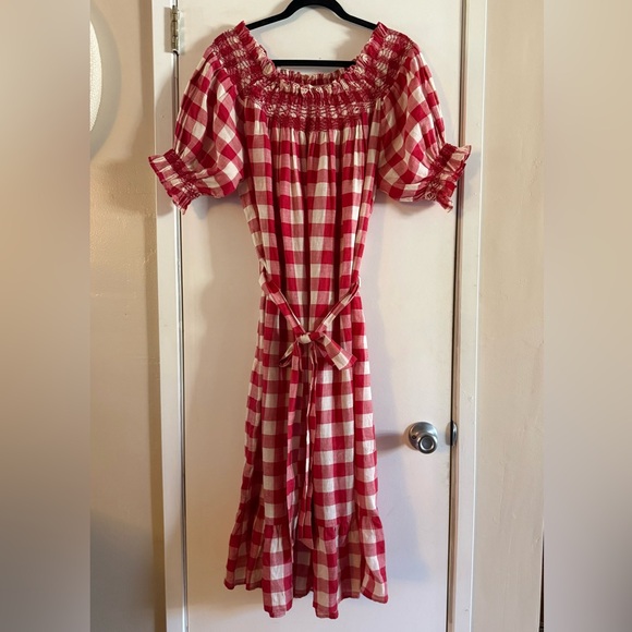Doen Rhone Dress St Ouen Cherry Plaid - Picture 2 of 13